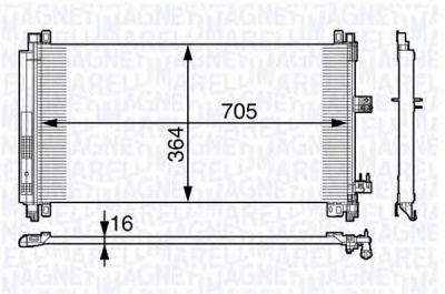 MAGNETI MARELLI 350203724000 -  Конденсатор, кондиционер